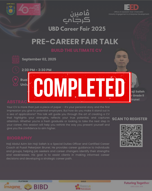 Pre-Career Fair Talk: Build The Ultimate CV
