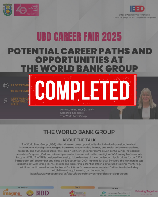 UBD Career Fair 2025: Potential Career Paths & Opportunities at the World Bank Group