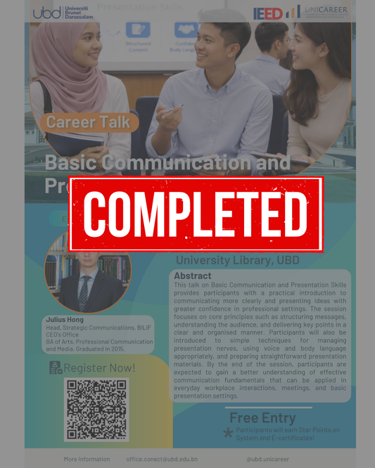 Career Talk: Basic Communication & Presentation Skills